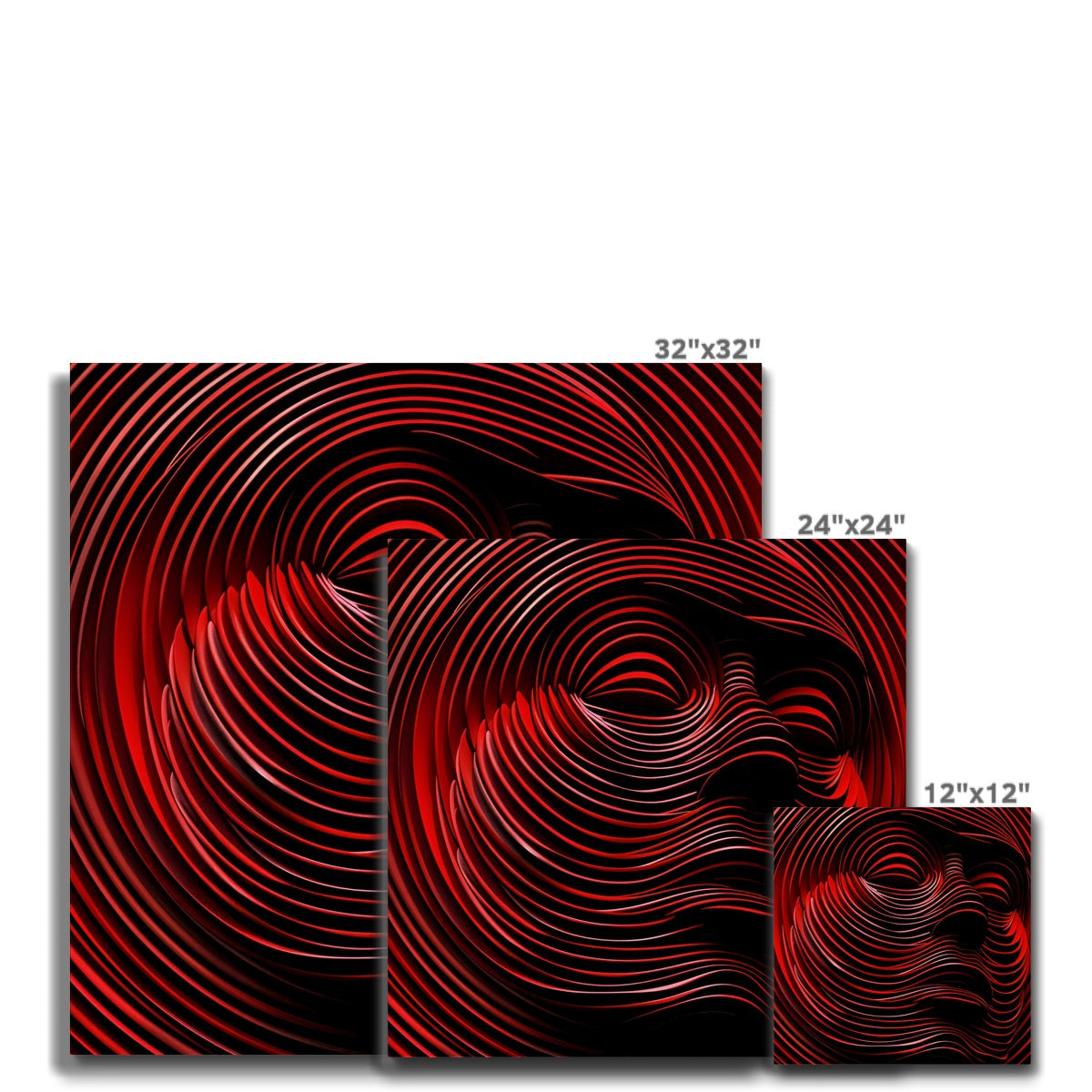 Red Intaglio 01 Canvas