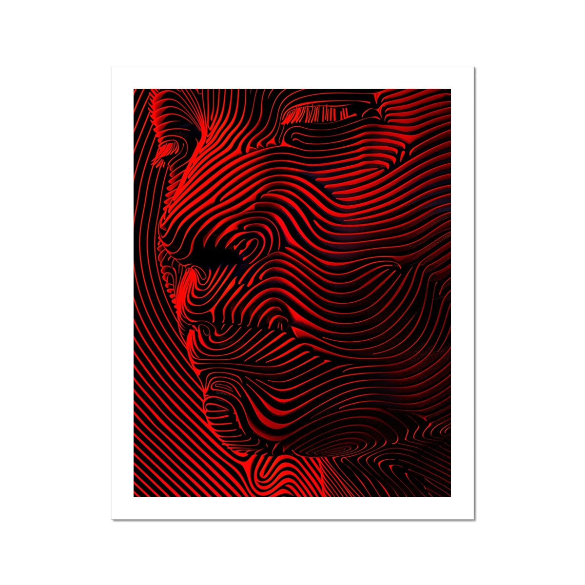 Red Intaglio 04 Hahnemühle German Etching Print