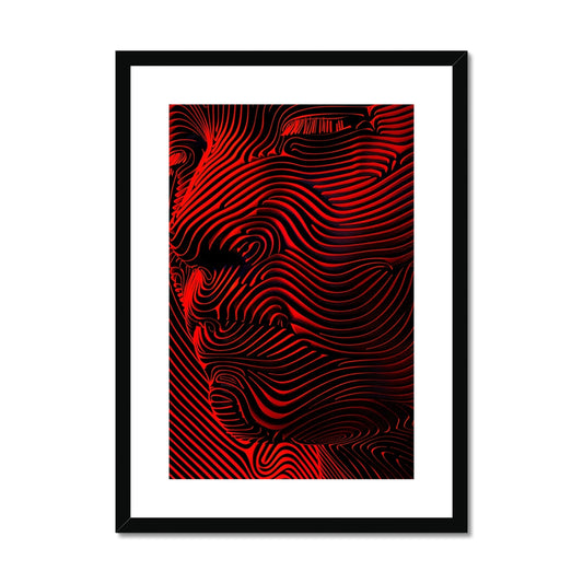 Red Intaglio 04 Framed & Mounted Print