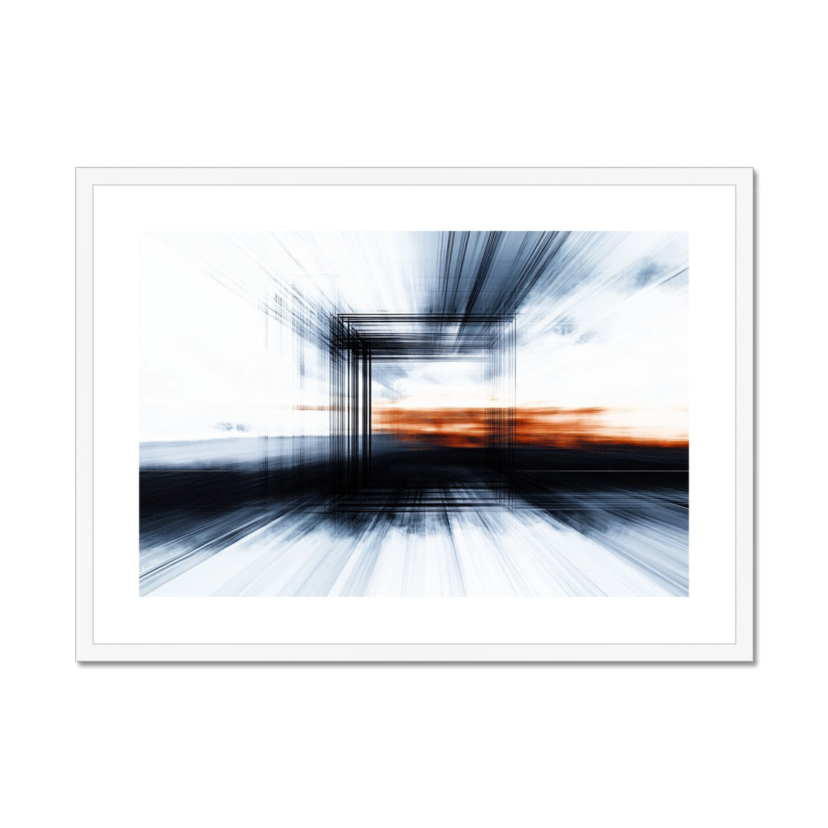 Cube Landscape Framed & Mounted Print