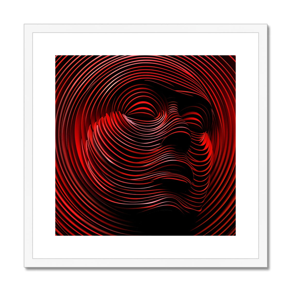 Red Intaglio 01 Framed & Mounted Print