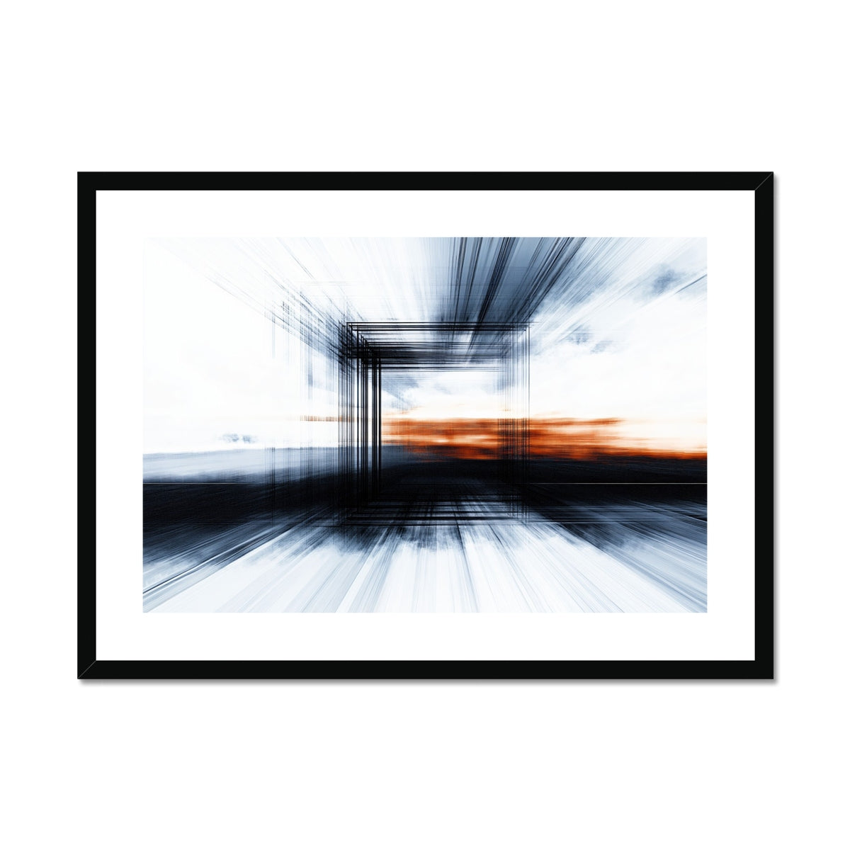 Cube Landscape Framed & Mounted Print