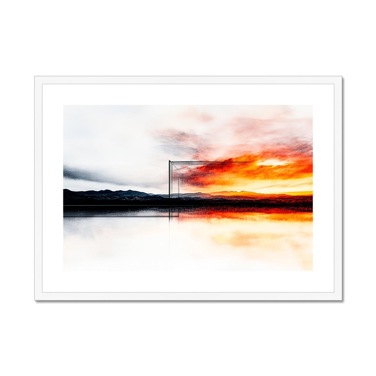 Horizon front Framed & Mounted Print