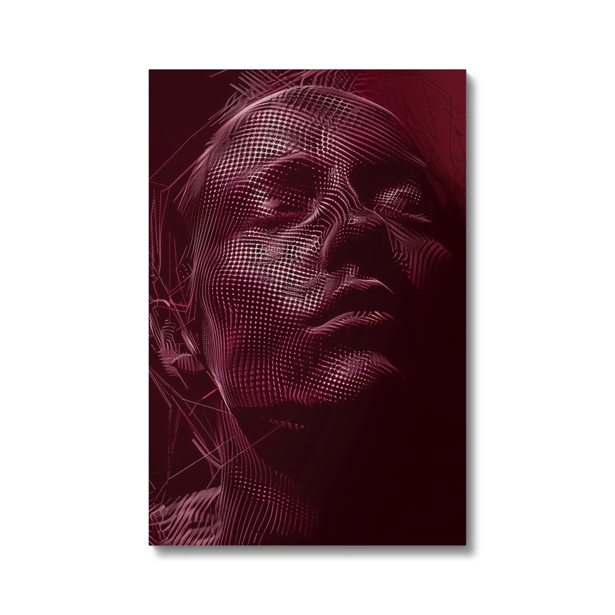 Crimson Dot Portrait 01 Eco Canvas