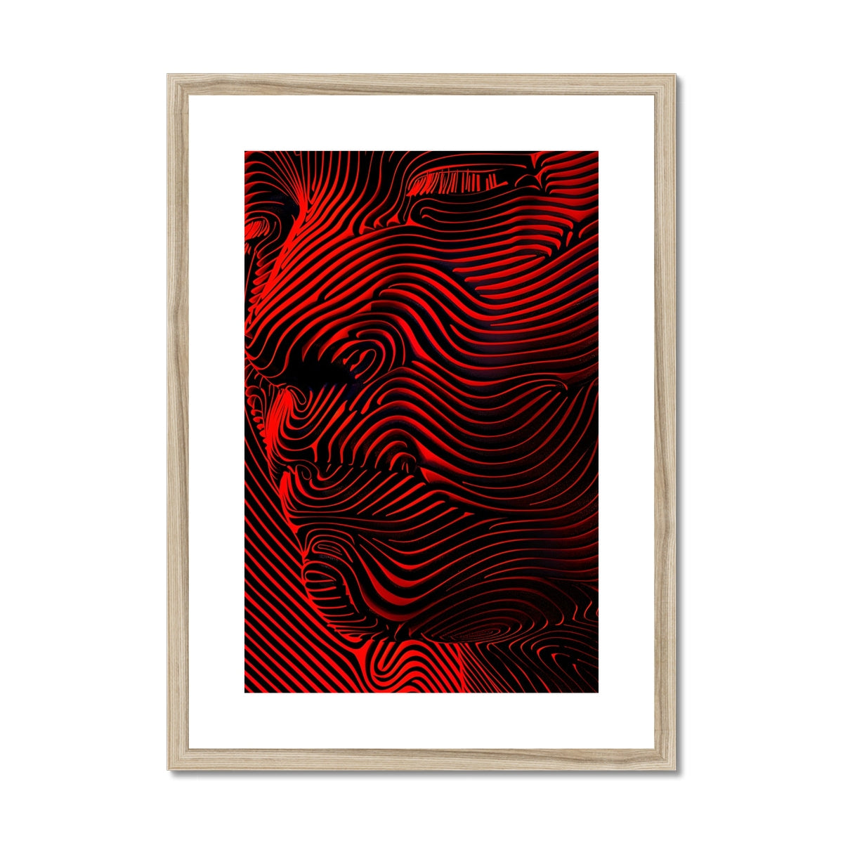 Red Intaglio 04 Framed & Mounted Print