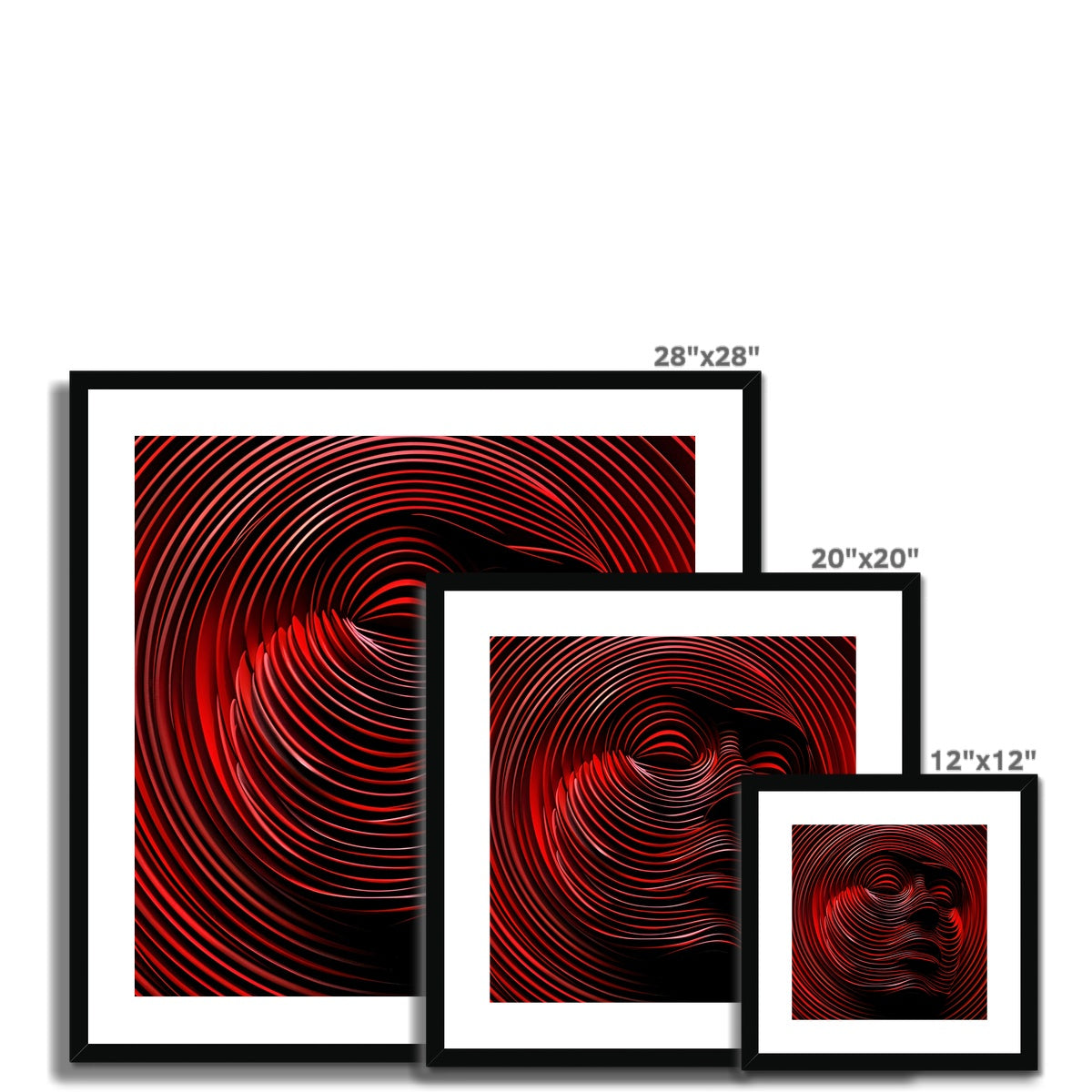 Red Intaglio 01 Framed & Mounted Print