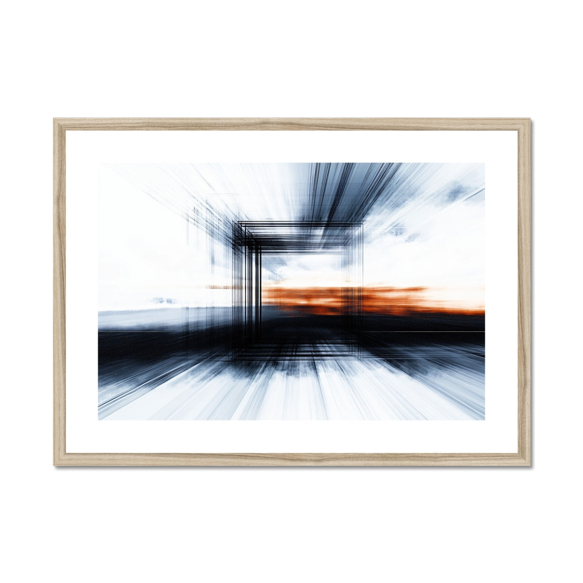 Cube Landscape Framed & Mounted Print