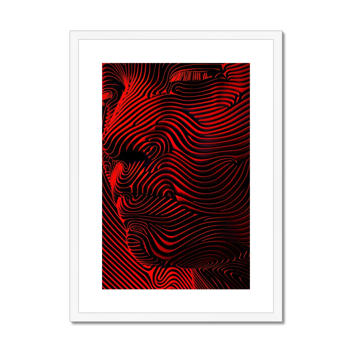 Red Intaglio 04 Framed & Mounted Print