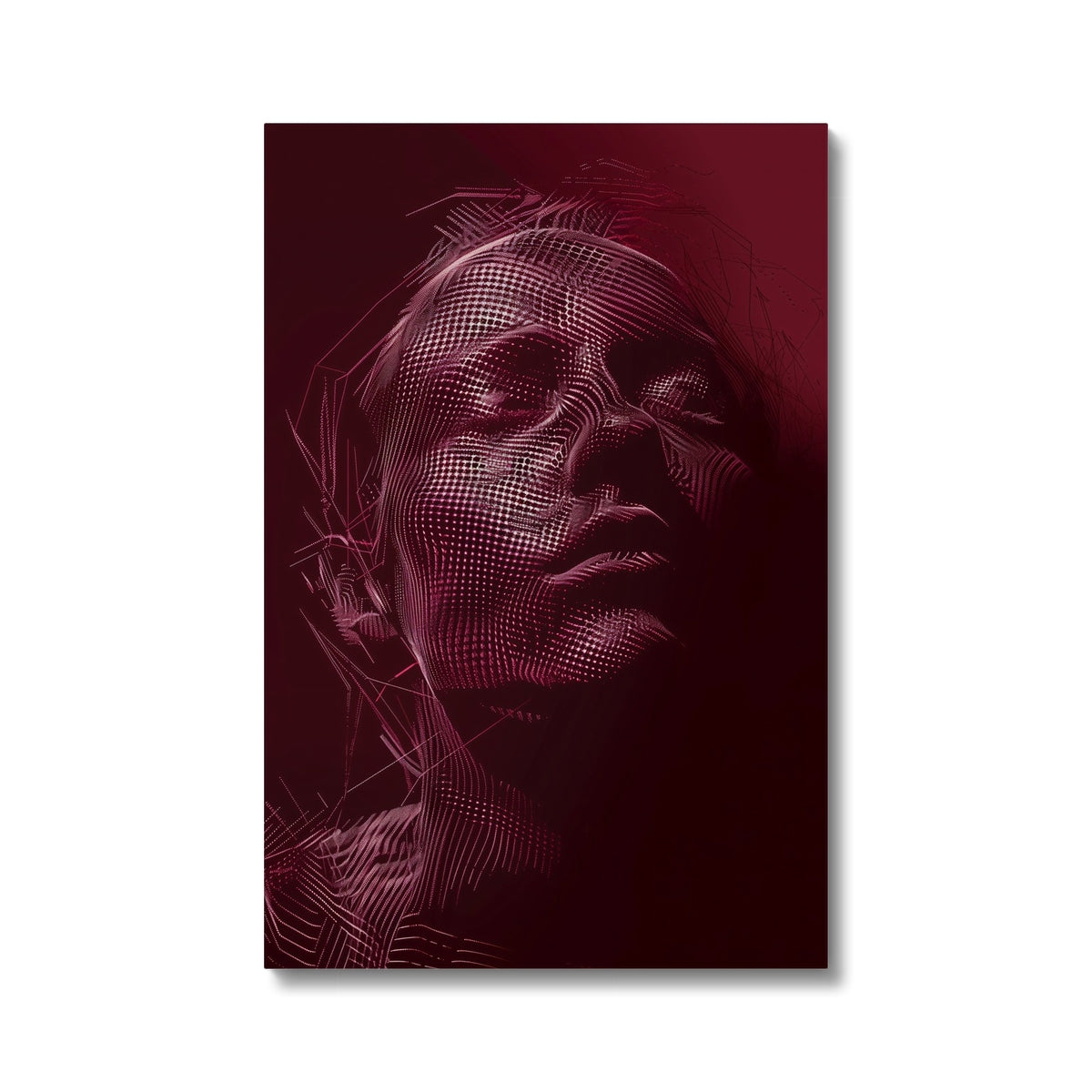 Crimson Dot Portrait 01 Eco Canvas