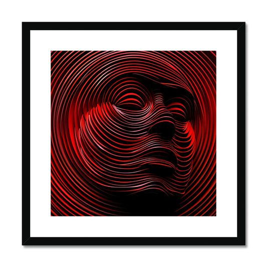 Red Intaglio 01 Framed & Mounted Print