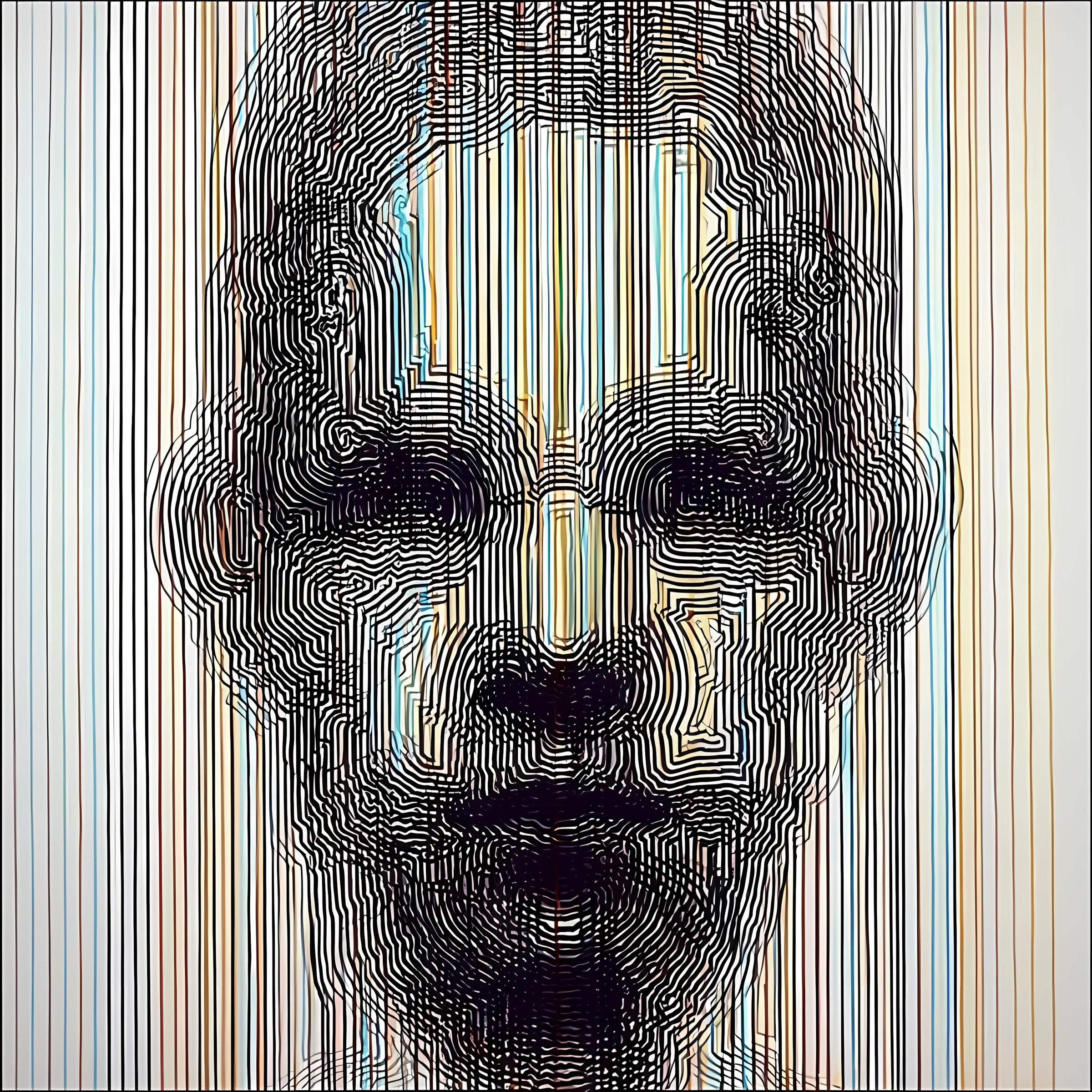 Algo Faces · 01, obra digital de Fausto Cantú