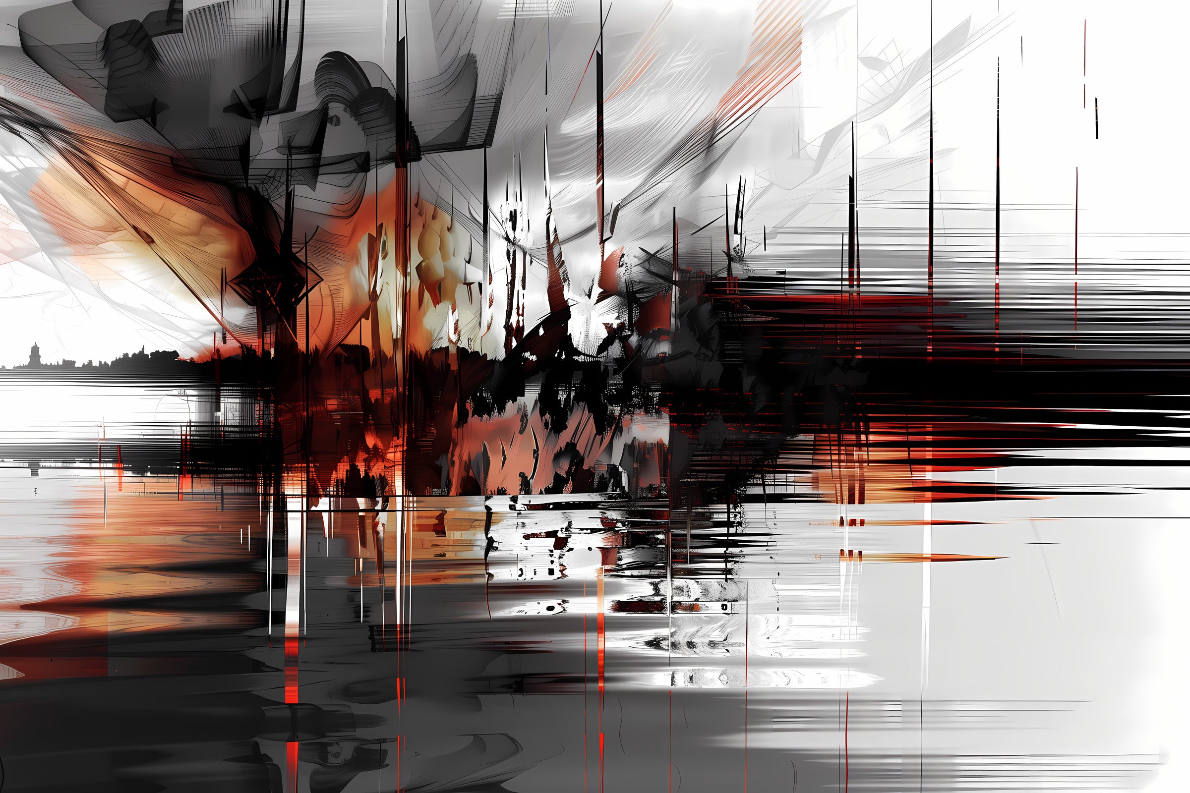 Bahía roja · Confluencia, obra digital de Fausto Cantú