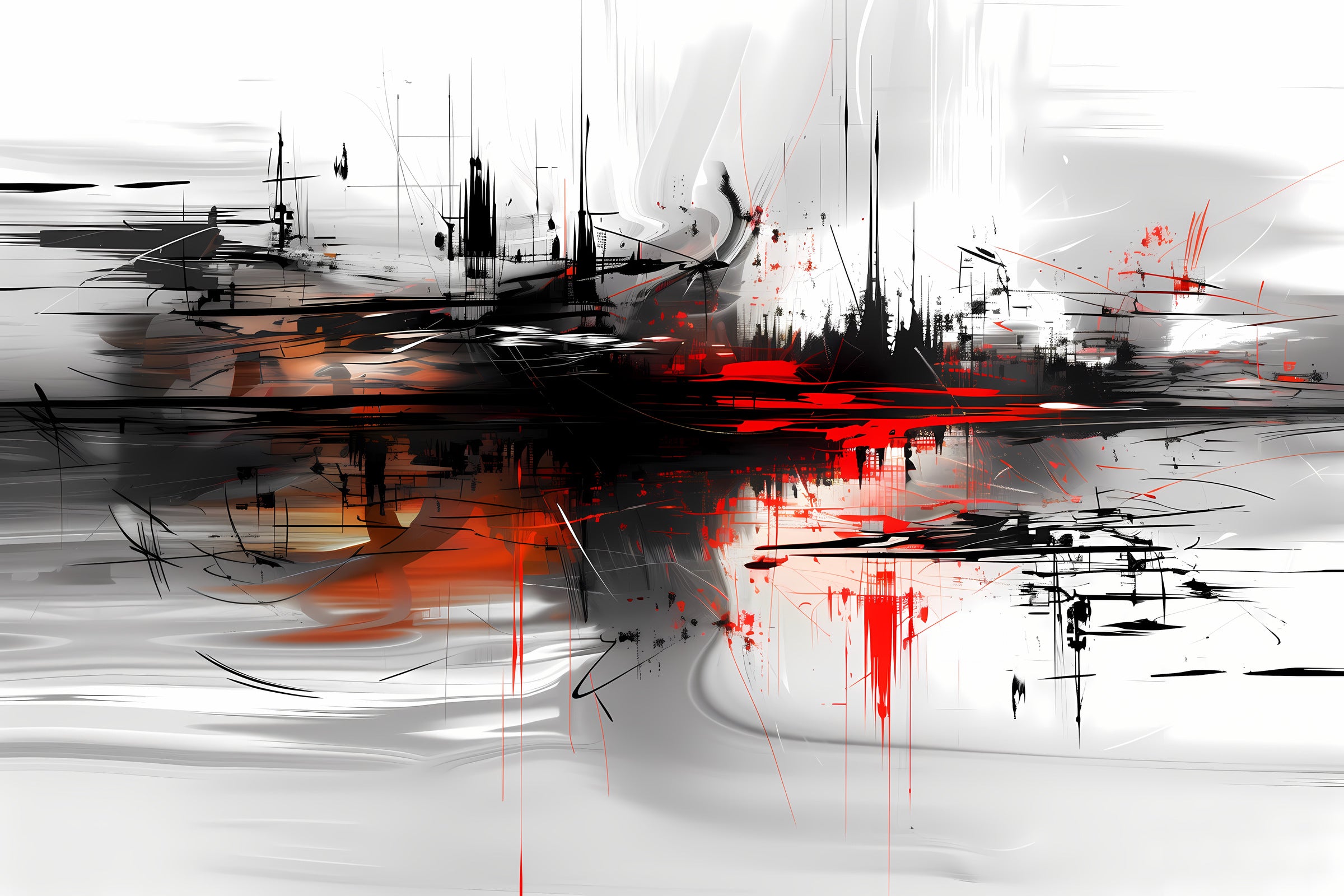 Bahía roja · Deriva, obra digital de Fausto Cantú