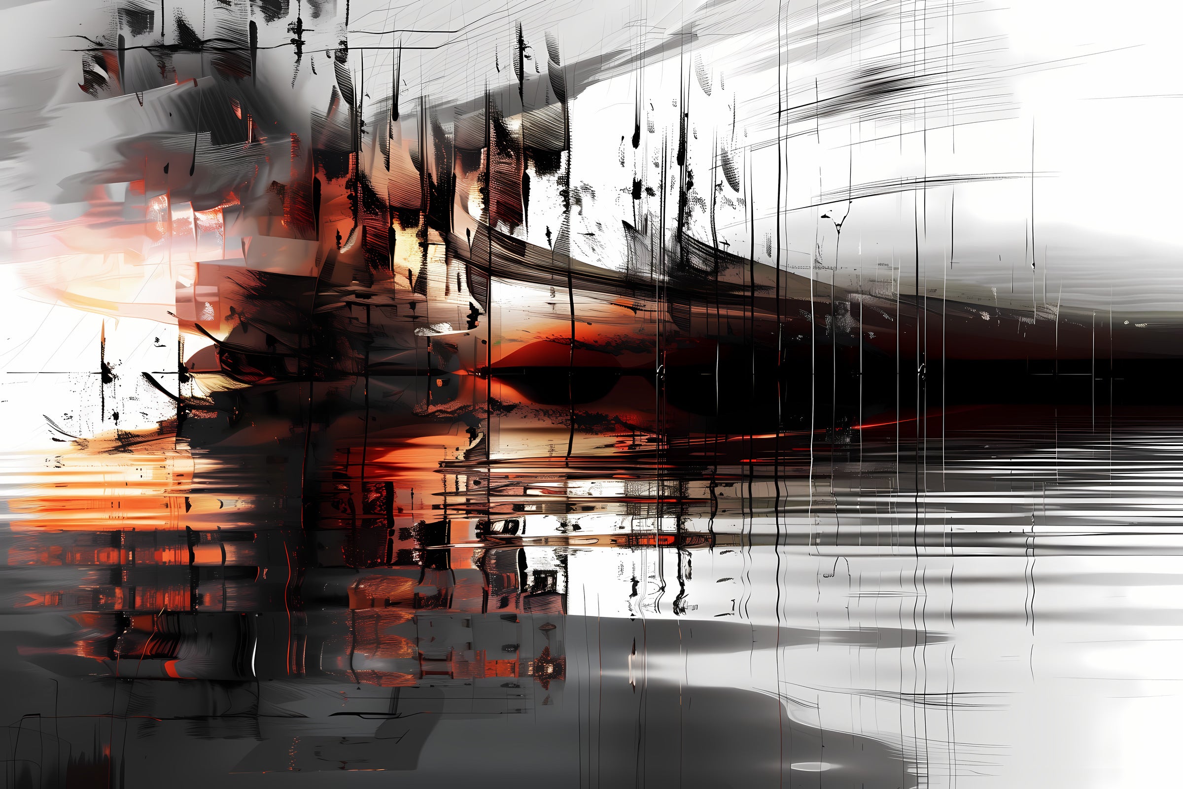 Bahía roja · Resonancia, obra digital de Fausto Cantú