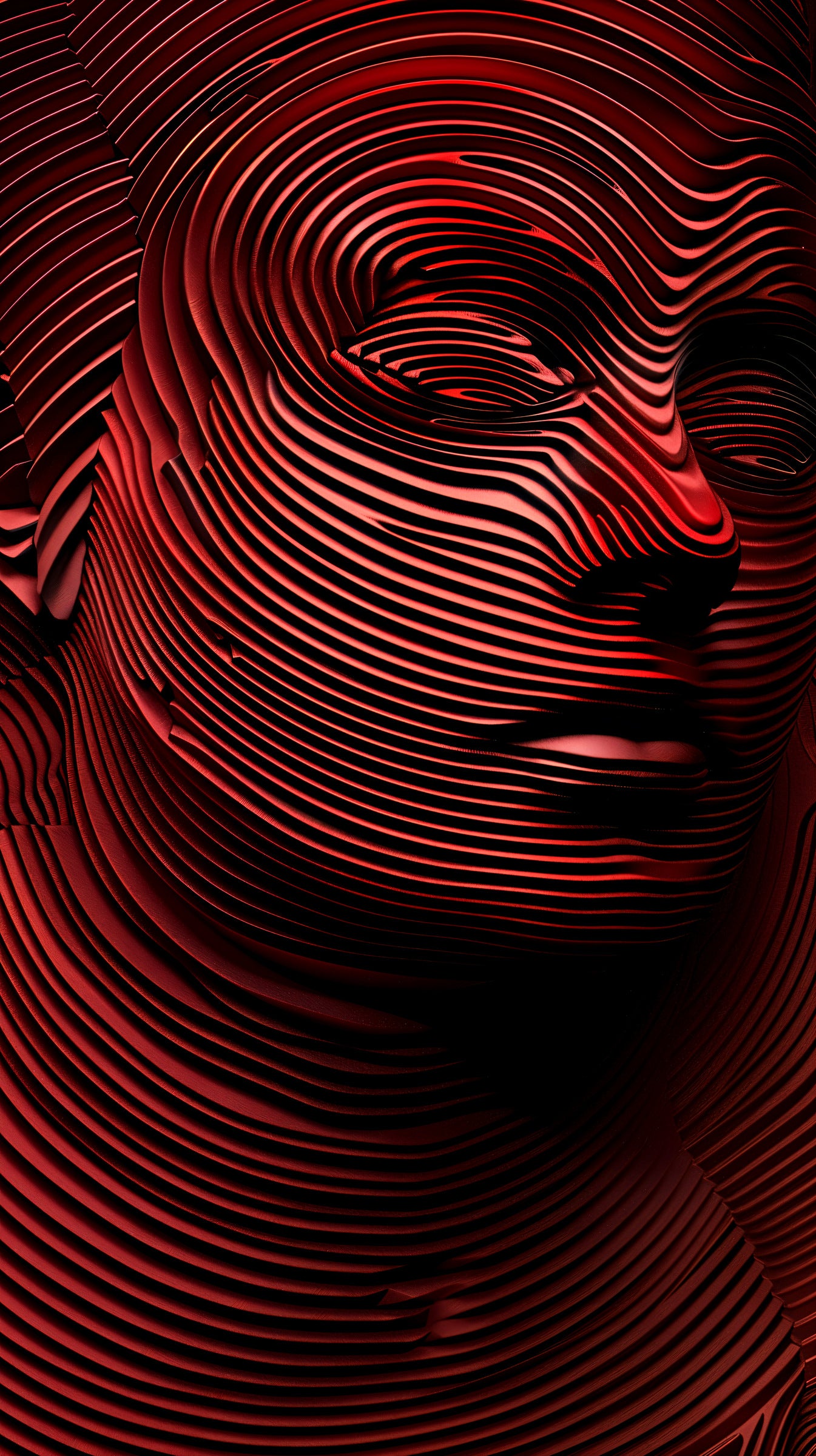 Red Intaglio 05, obra digital de Fausto Cantú