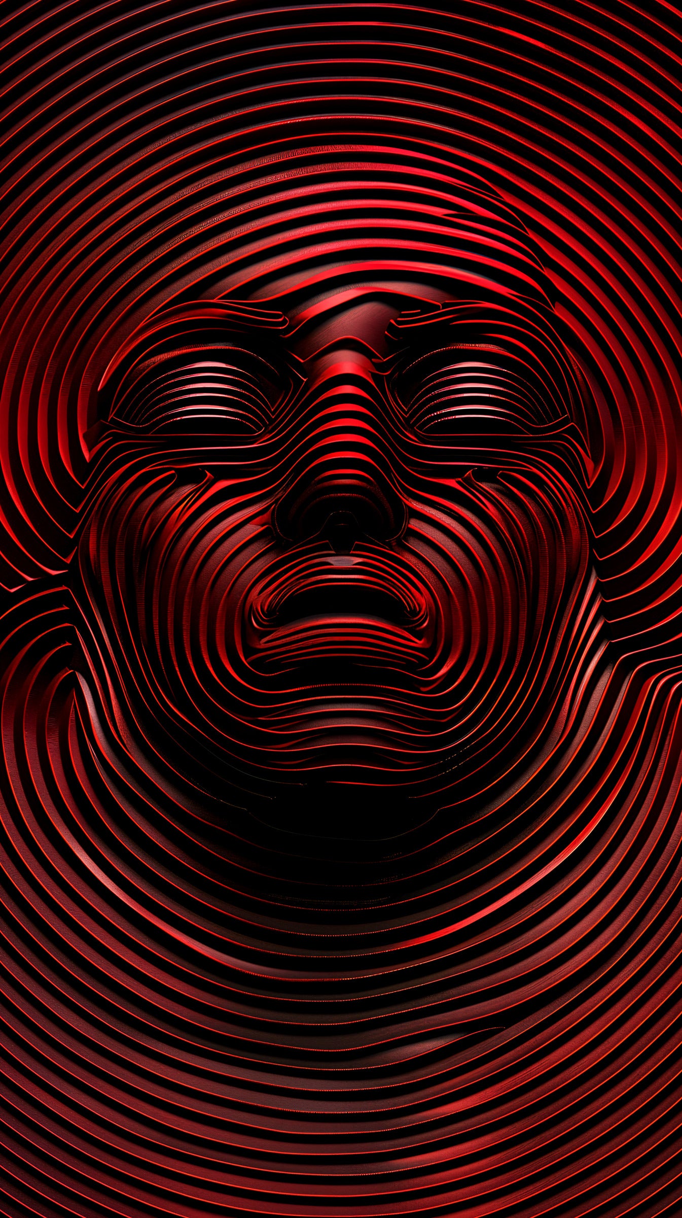 Red Intaglio 07, obra digital de Fausto Cantú