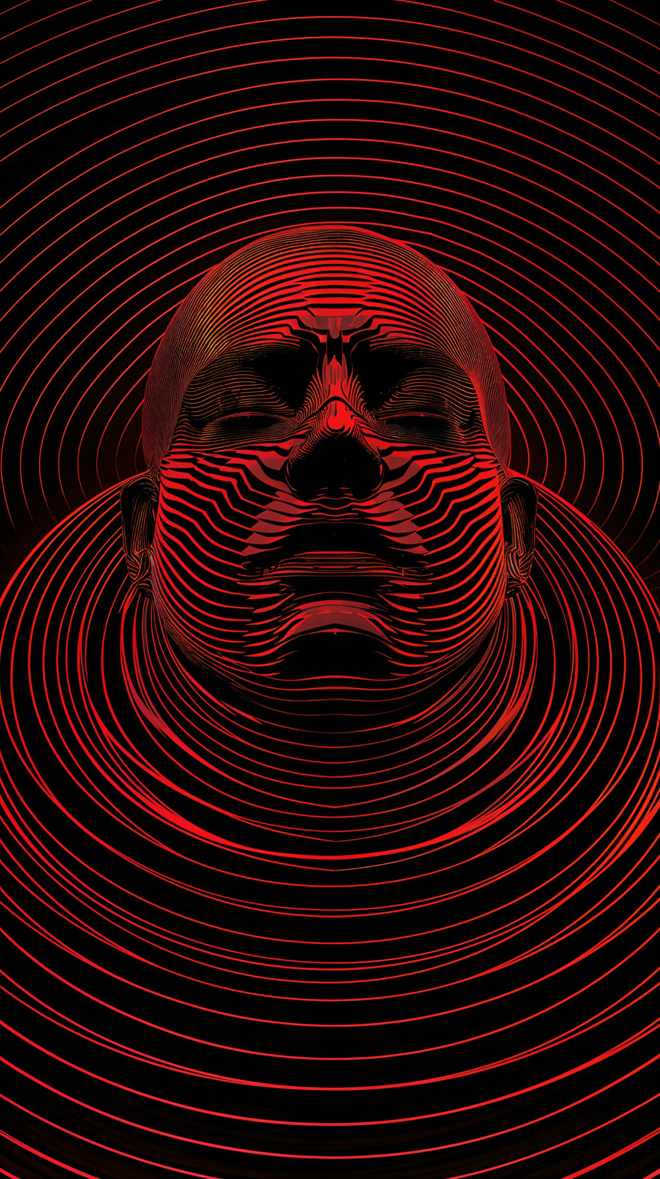 Red Intaglio 08, obra digital de Fausto Cantú
