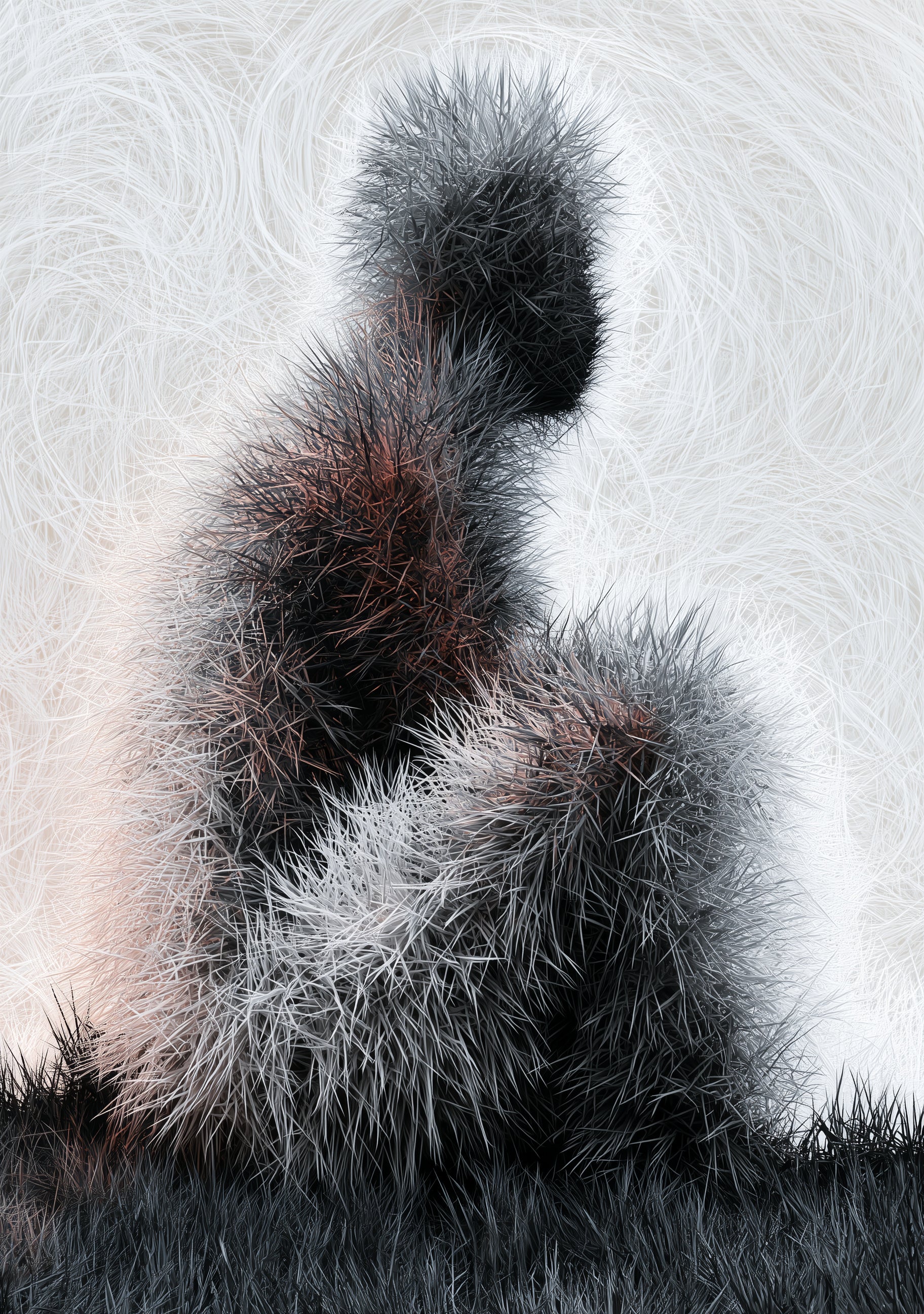 Sitdown · Peso del silencio, obra digital de Fausto Cantú